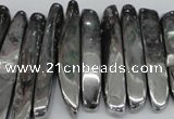 CTD529 Top drilled 10*25mm - 10*60mm wand plated agate beads