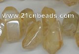 CTD541 Top drilled 12*20mm - 14*35mm nuggets plated quartz beads