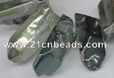 CTD543 Top drilled 10*20mm - 12*35mm nuggets plated quartz beads