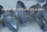 CTD544 Top drilled 10*15mm - 15*30mm nuggets plated quartz beads