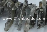 CTD555 Top drilled 6*15mm - 10*40mm wand agate beads