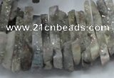 CTD556 Top drilled 6*15mm - 10*40mm wand plated agate beads