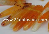 CTD584 Top drilled 6*20mm - 6*45mm wand agate gemstone beads