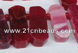 CTD592 Top drilled 12*30mm - 15*50mm wand agate gemstone beads