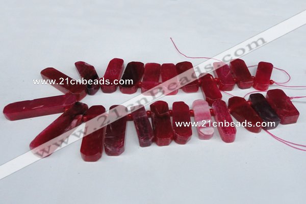 CTD592 Top drilled 12*30mm - 15*50mm wand agate gemstone beads