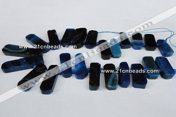 CTD594 Top drilled 12*30mm - 15*50mm wand agate gemstone beads