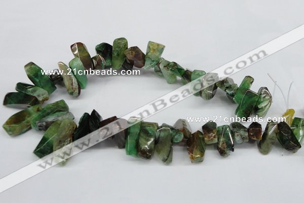 CTD605 Top drilled 10*18mm - 12*28mm nuggets agate gemstone beads