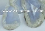CTD608 Top drilled 18*25mm - 30*45mm freeform blue lace agate beads