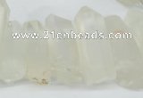 CTD625 Top drilled 10*25mm - 12*35mm faceted nuggets white crystal beads