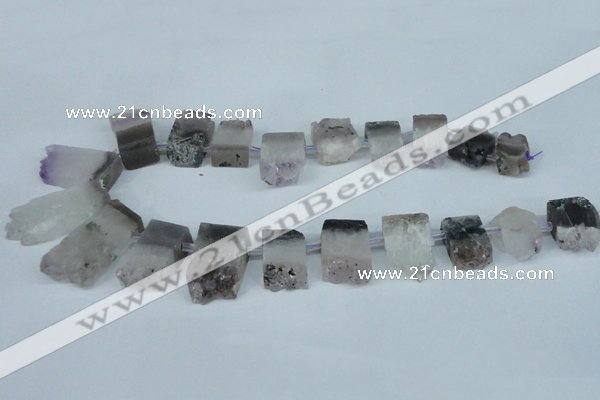 CTD631 Top drilled 15*18mm - 16*35mm freeform amethyst beads