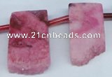 CTD646 Top drilled 15*25mm - 25*40mm freeform quartz beads