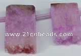 CTD647 Top drilled 15*25mm - 25*40mm freeform quartz beads