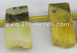 CTD648 Top drilled 15*25mm - 25*40mm freeform quartz beads