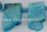 CTD649 Top drilled 15*25mm - 25*40mm freeform quartz beads