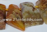 CTD657 Top drilled 25*40mm - 30*55mm freeform agate beads