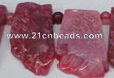 CTD658 Top drilled 25*40mm - 30*55mm freeform agate beads