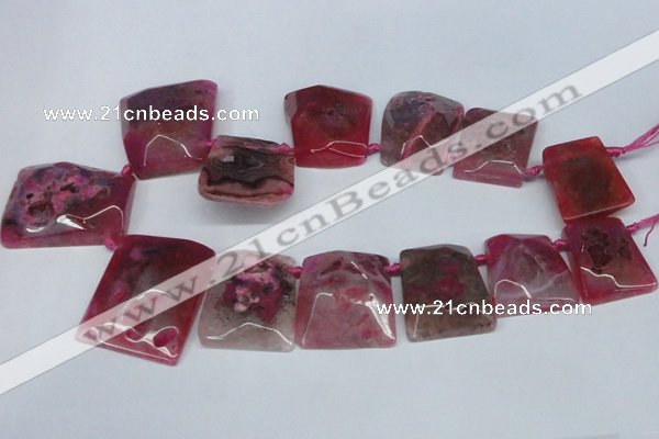 CTD663 Top drilled 25*30mm - 30*40mm freeform agate beads