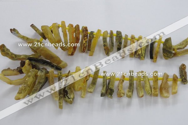 CTD670 Top drilled 10*25mm - 12*45mm wand agate gemstone beads