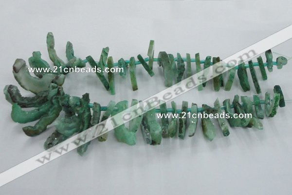 CTD673 Top drilled 10*25mm - 12*45mm wand agate gemstone beads