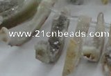 CTD675 Top drilled 10*25mm - 12*45mm wand agate gemstone beads