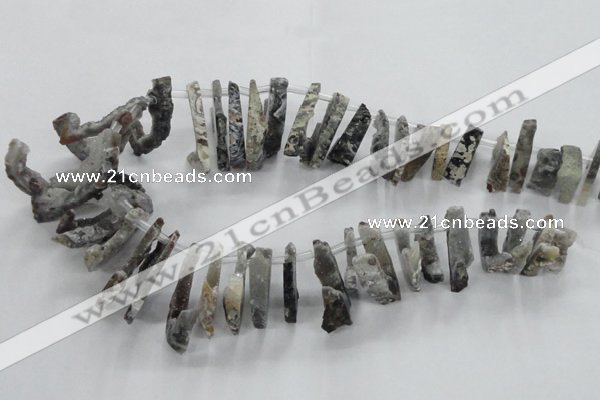 CTD676 Top drilled 10*25mm - 12*45mm wand agate gemstone beads