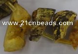 CTD678 Top drilled 12*20mm - 15*45mm freeform agate gemstone beads