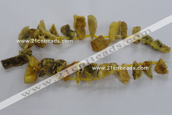 CTD678 Top drilled 12*20mm - 15*45mm freeform agate gemstone beads