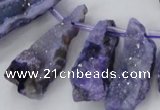 CTD680 Top drilled 12*20mm - 15*45mm freeform agate gemstone beads