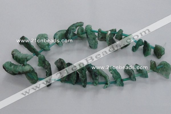 CTD681 Top drilled 12*20mm - 15*45mm freeform agate gemstone beads