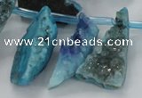 CTD682 Top drilled 12*20mm - 15*45mm freeform agate gemstone beads