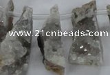 CTD683 Top drilled 12*20mm - 15*45mm freeform agate gemstone beads