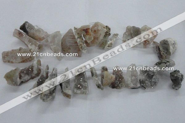 CTD683 Top drilled 12*20mm - 15*45mm freeform agate gemstone beads