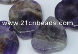 CTD691 Top drilled 18*25mm - 30*40mm freeform amethyst gemstone beads