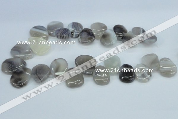 CTD695 Top drilled 18*25mm - 22*30mm freeform agate gemstone beads