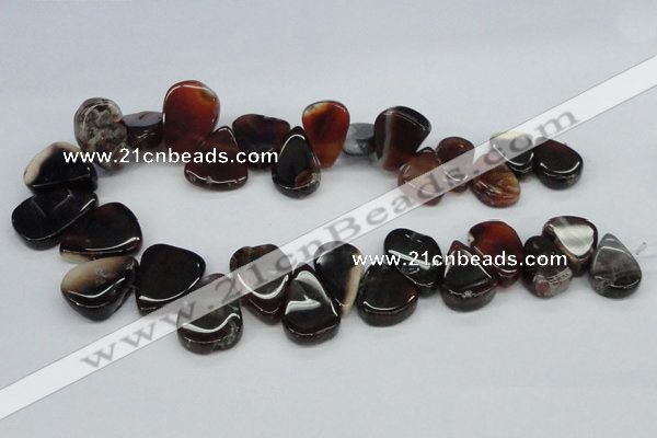 CTD697 Top drilled 18*25mm - 22*30mm freeform agate gemstone beads