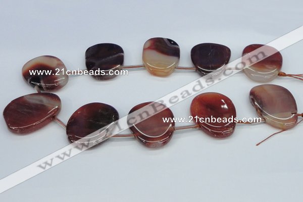 CTD700 Top drilled 30*40mm freeform agate gemstone beads