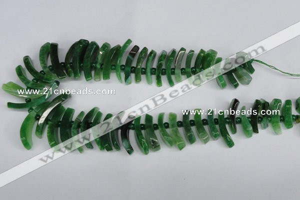 CTD713 Top drilled 12*25mm - 15*40mm wand agate gemstone beads