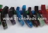 CTD714 Top drilled 12*25mm - 15*40mm wand agate gemstone beads