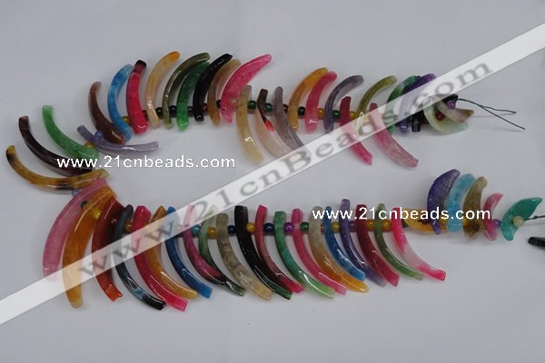 CTD716 Top drilled 10*30mm - 12*50mm wand agate gemstone beads