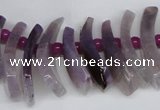 CTD728 Top drilled 12*25mm - 14*40mm wand agate gemstone beads