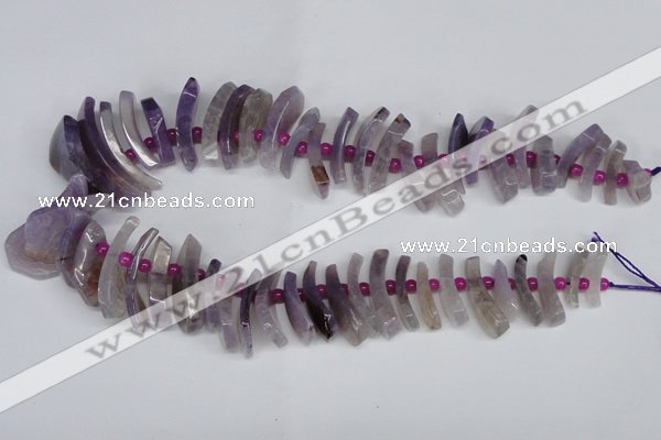 CTD728 Top drilled 12*25mm - 14*40mm wand agate gemstone beads