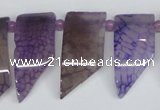 CTD732 Top drilled 15*20mm - 15*40mm wand agate gemstone beads