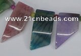 CTD738 Top drilled 15*20mm - 15*40mm wand agate gemstone beads