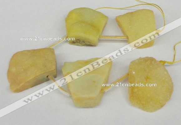 CTD760 Top drilled 25*30mm - 30*35mm freeform agate beads