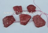 CTD761 Top drilled 25*30mm - 30*35mm freeform agate beads