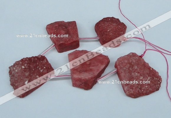 CTD761 Top drilled 25*30mm - 30*35mm freeform agate beads