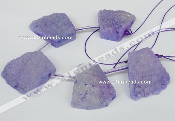 CTD762 Top drilled 25*30mm - 30*35mm freeform agate beads