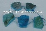 CTD764 Top drilled 25*30mm - 30*35mm freeform agate beads