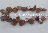 CTD788 Top drilled 15*20mm - 25*35mm freeform plated agate beads