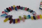 CTD792 Top drilled 10*18mm - 12*30mm wand agate gemstone beads